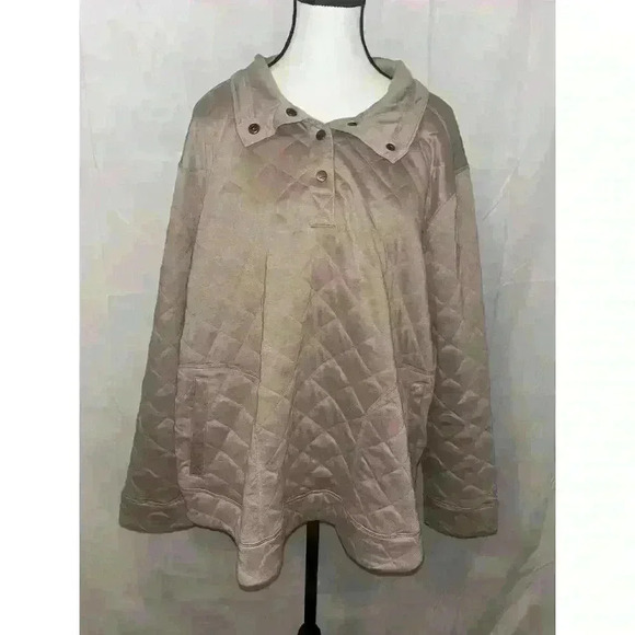 Marmot Roice Quilted Long Sleeve Sweatshirt with Snap Buttons Women's Size 3X - Picture 1 of 8
